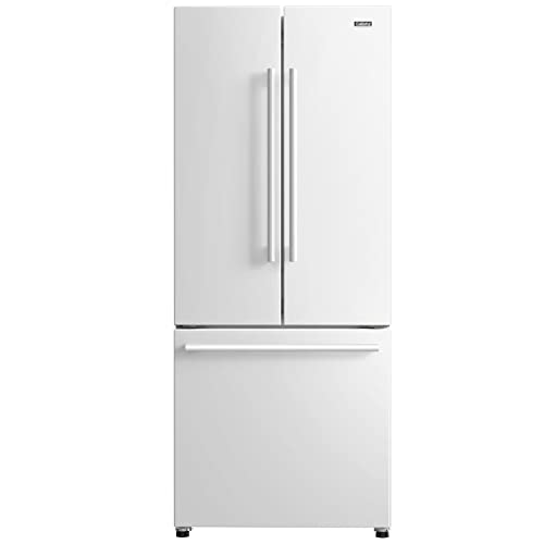 16 Cu.Ft. French Door Refrigerator with Bottom Freezer - White, Humidity Control, Frost-Free